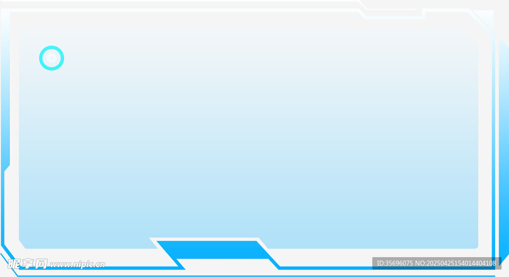 蓝色科技风边框背景图