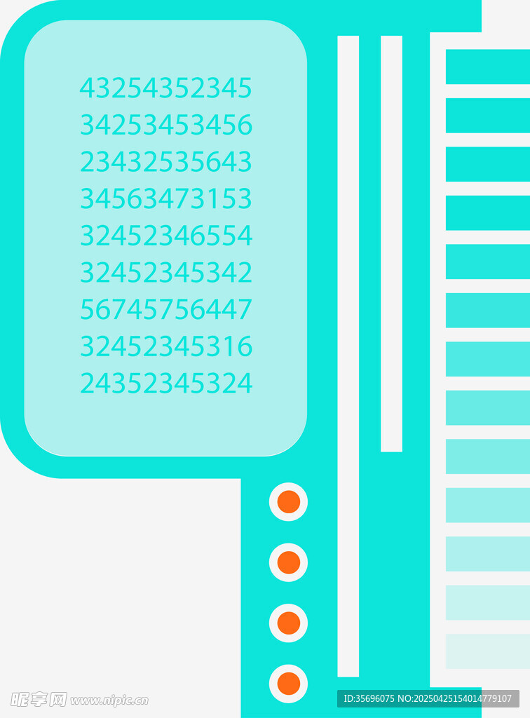 数字键盘图案设计元素
