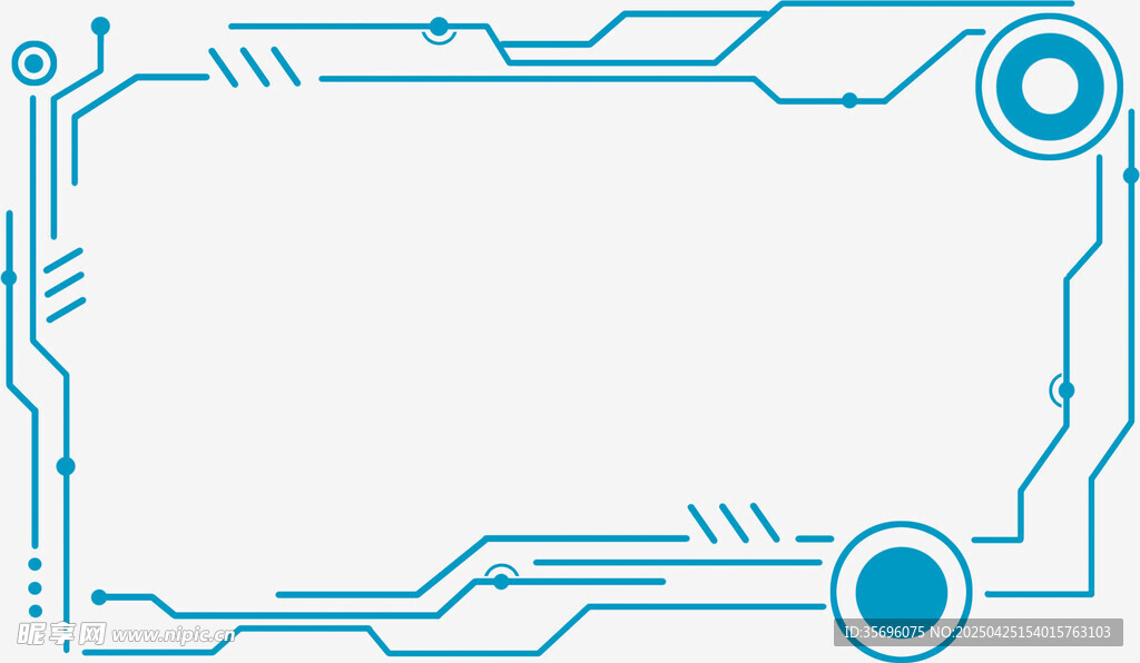 科技风蓝色电路板边框背景