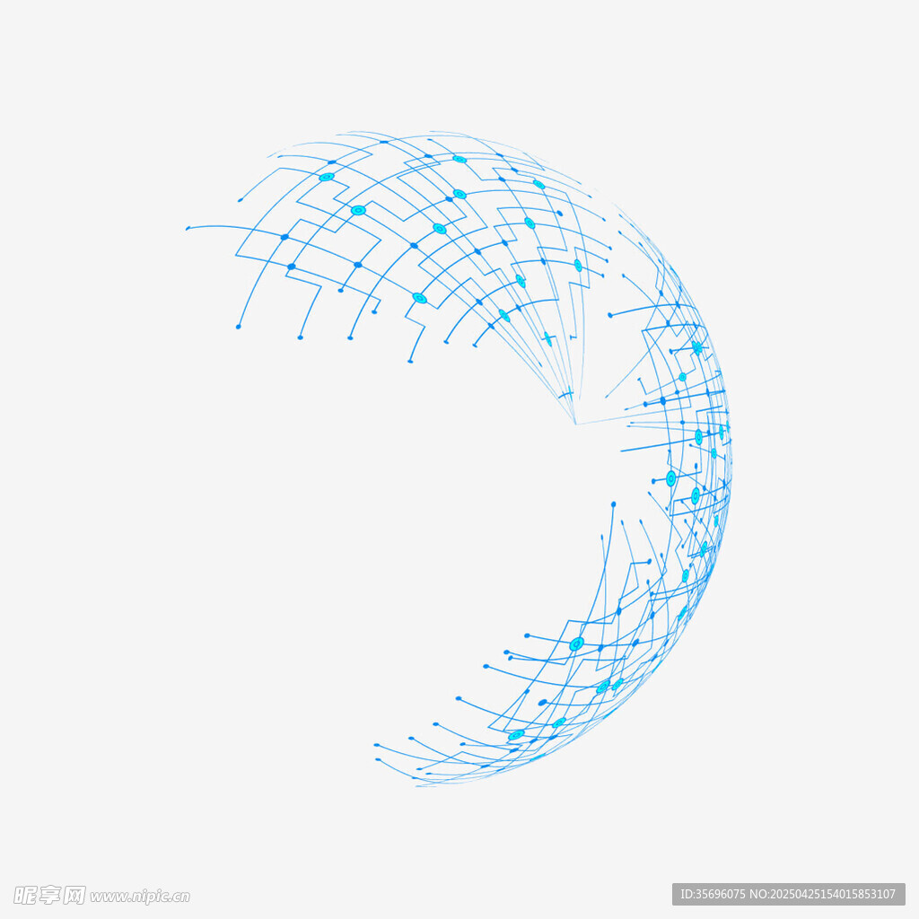 蓝色线条构成的弧形图案