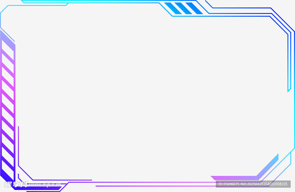 炫彩科技风边框背景图