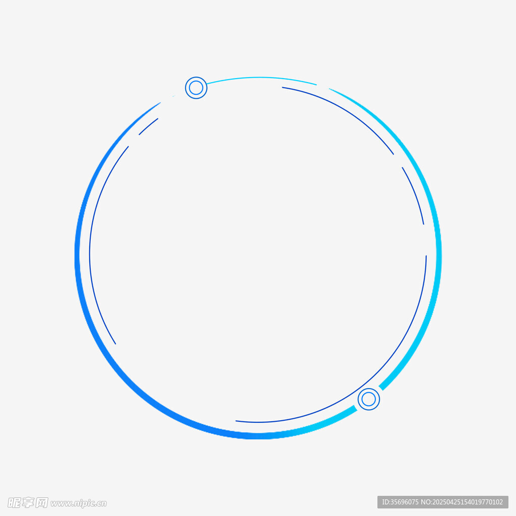 蓝色渐变线条圆形边框