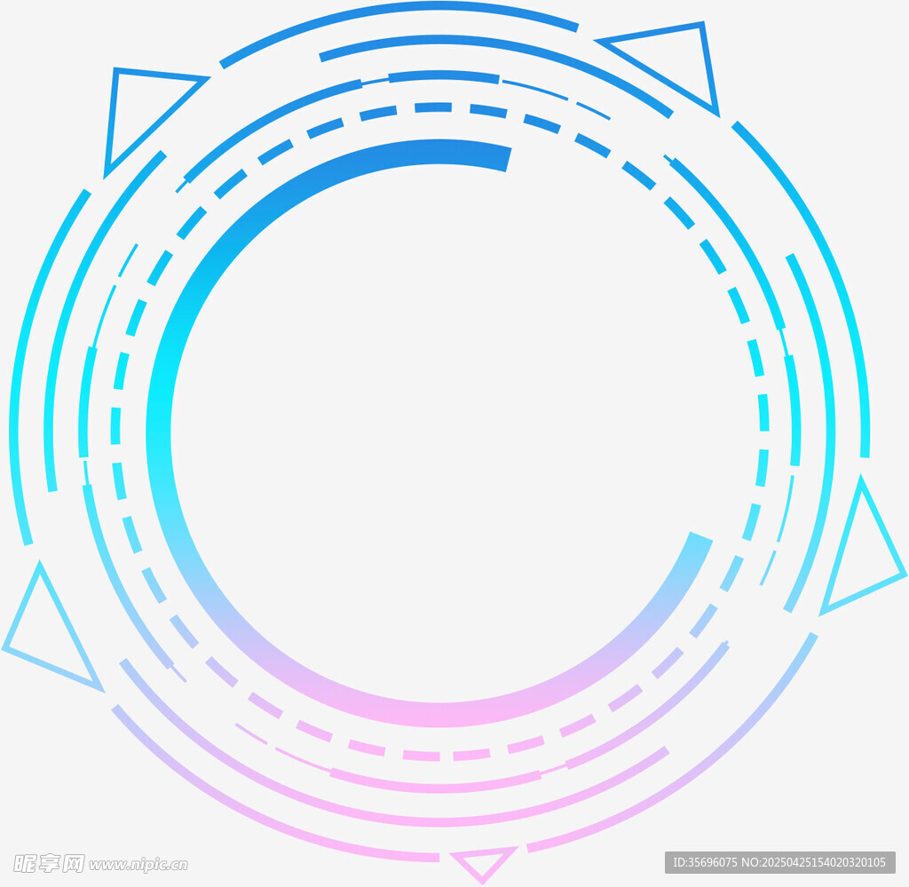 渐变环形几何图案设计