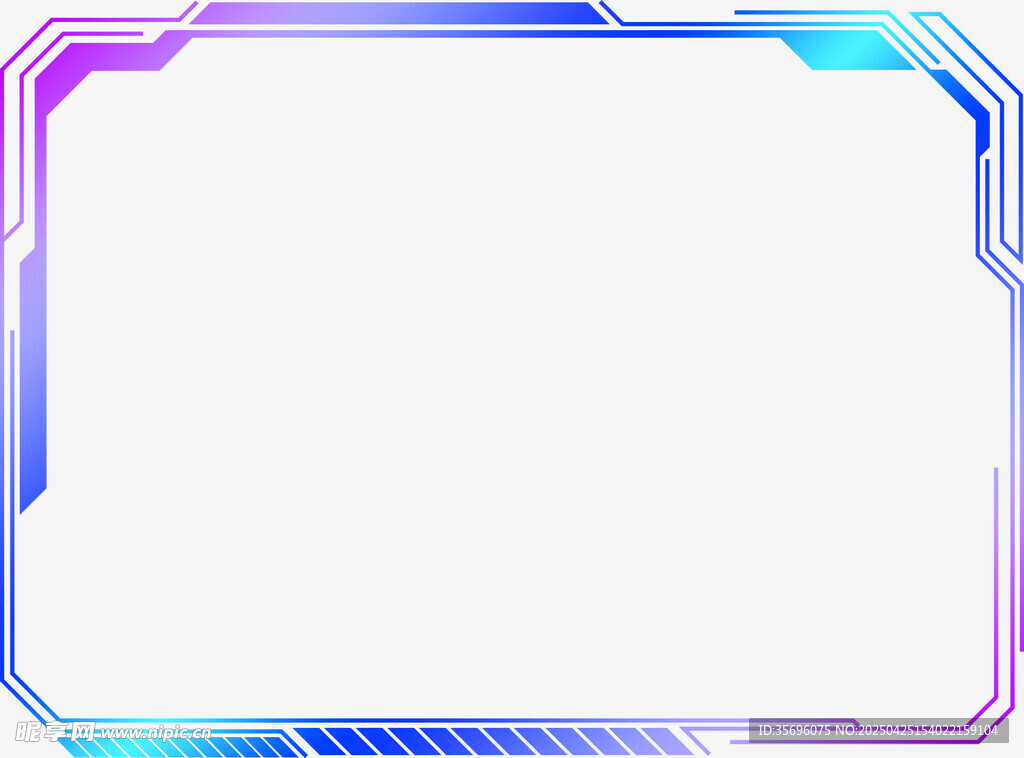 炫彩科技风边框背景图