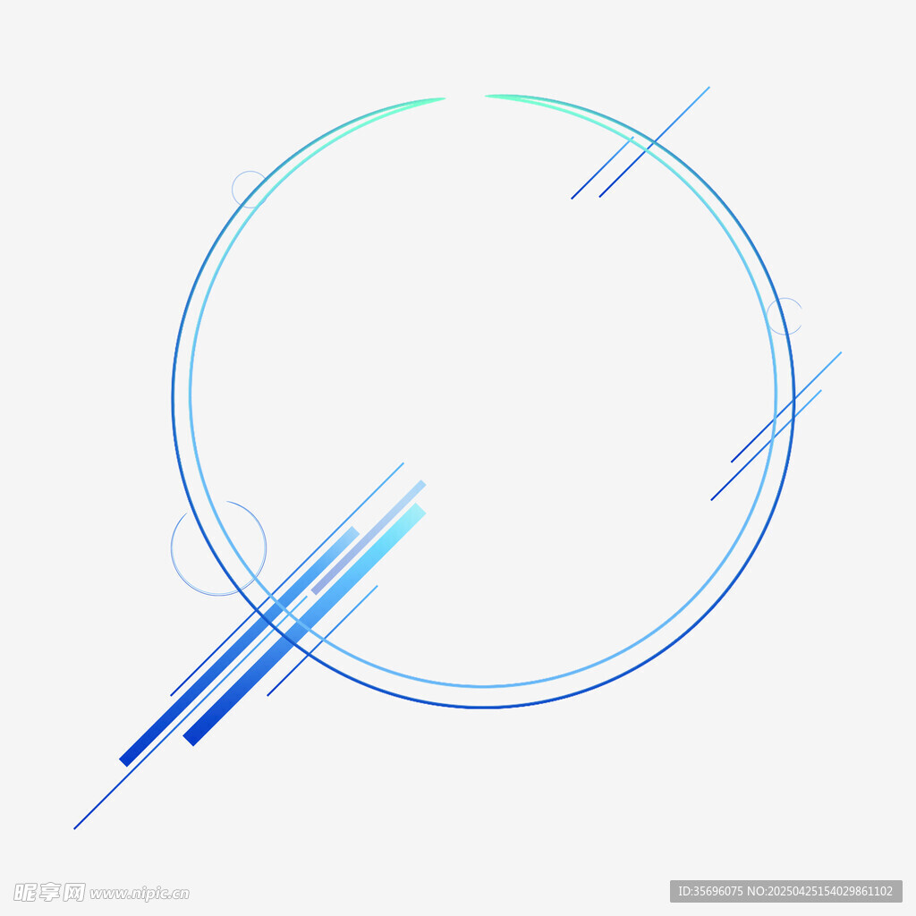 简约线条圆形科技风图案