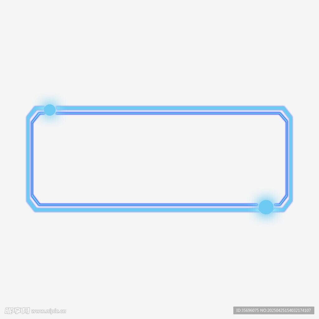 蓝色渐变边框矩形框