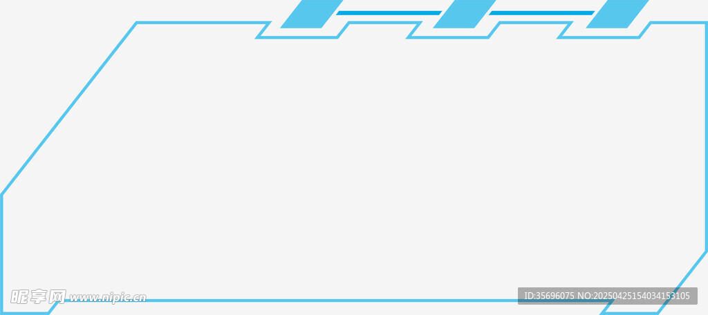 简约蓝色线条边框图形