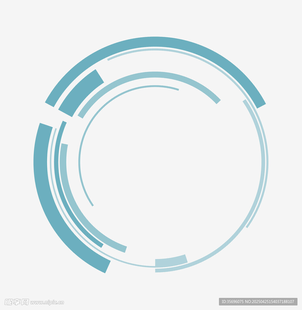 科技感环形线条图案