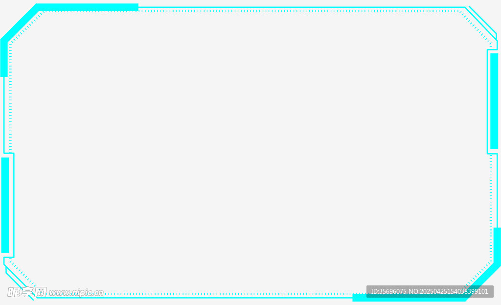 蓝色科技风边框背景