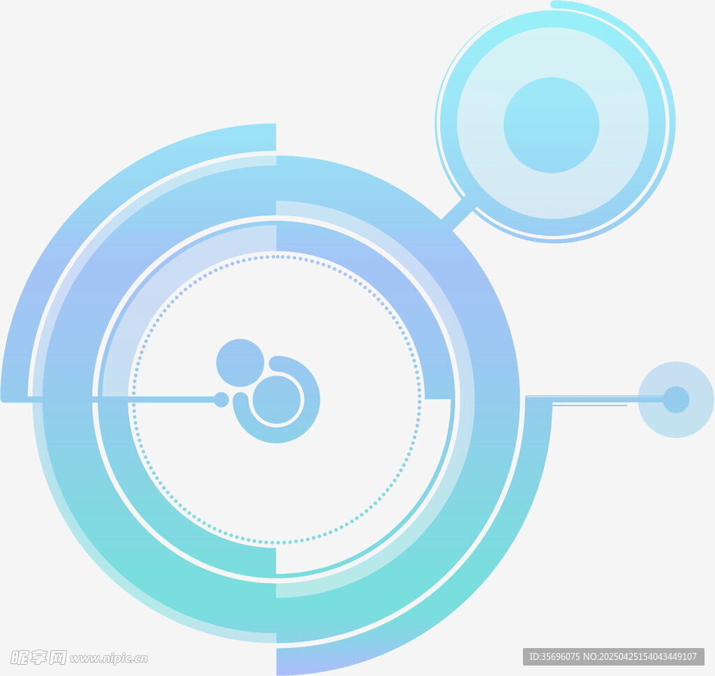 科技感蓝色环形抽象图案