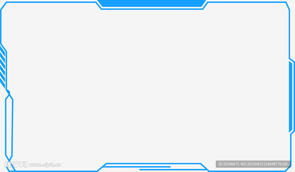 蓝色科技风边框背景