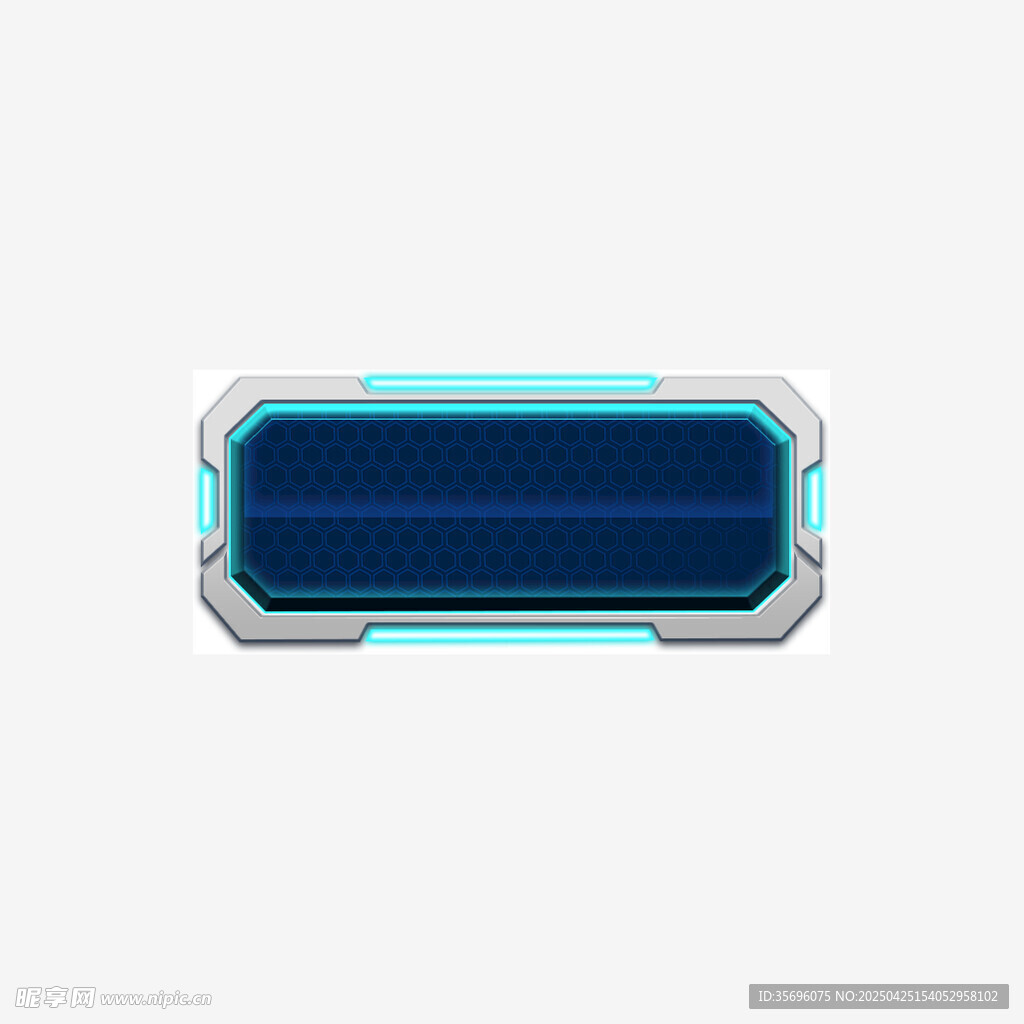 科技风蓝色边框按钮