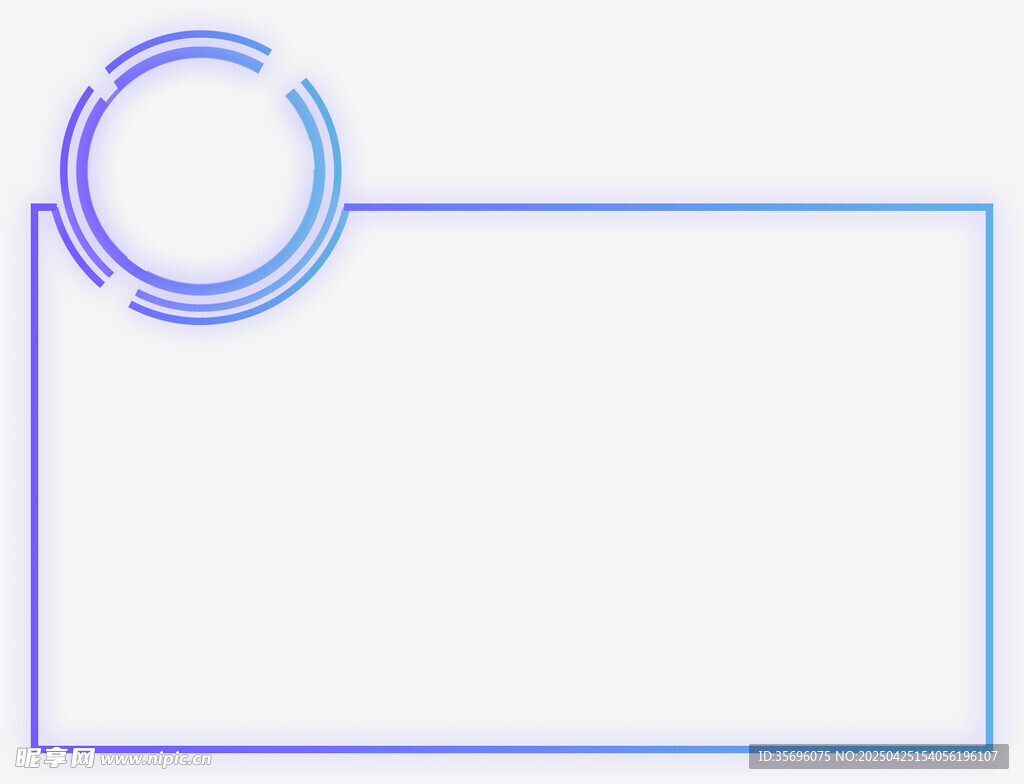 简约渐变边框图形元素