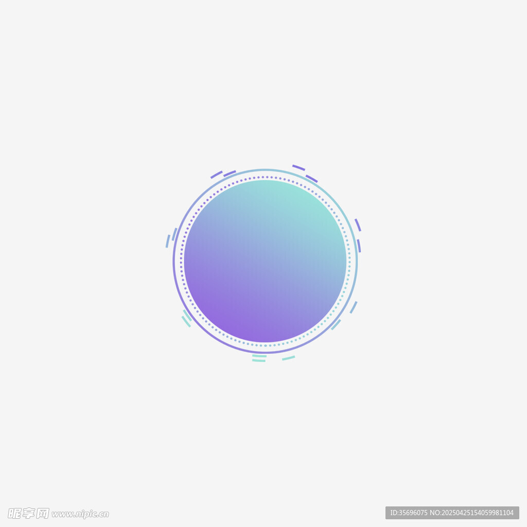 渐变圆形图标设计元素