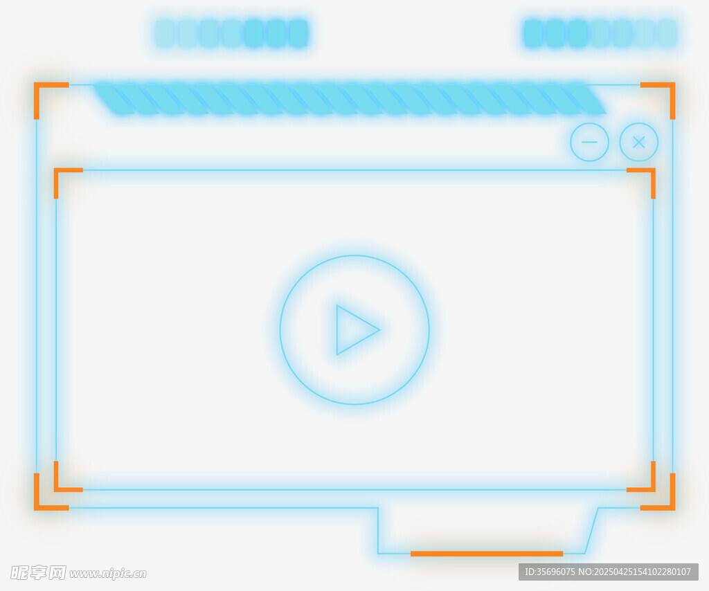 蓝色播放界面设计图