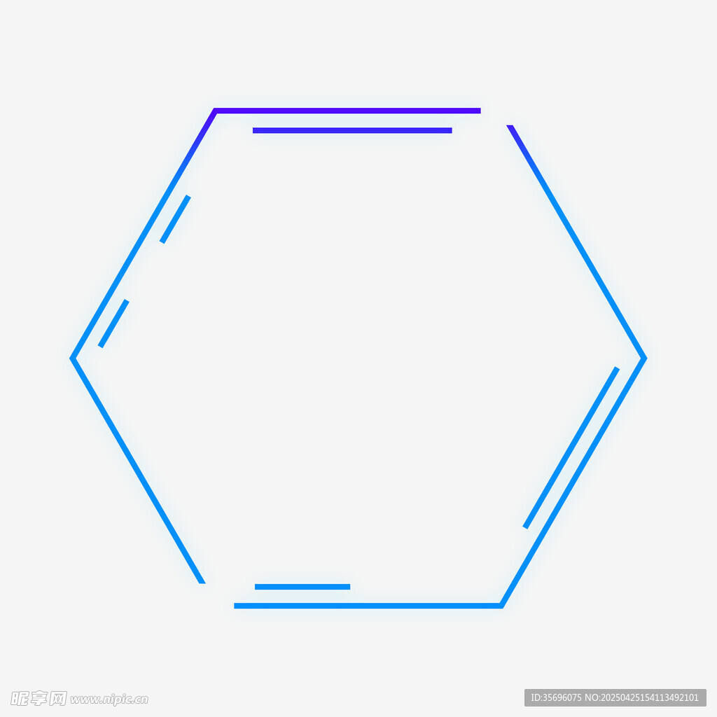六边形线条图形设计元素