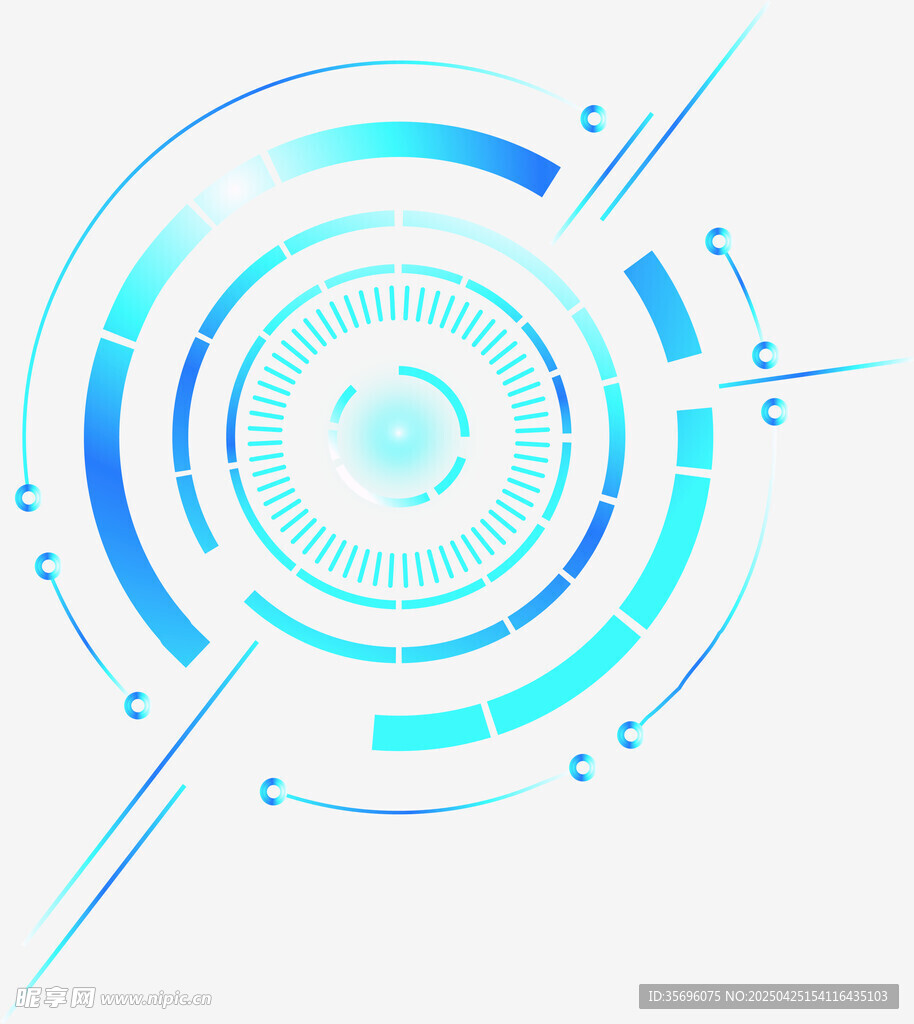 科技感蓝色环形抽象图案