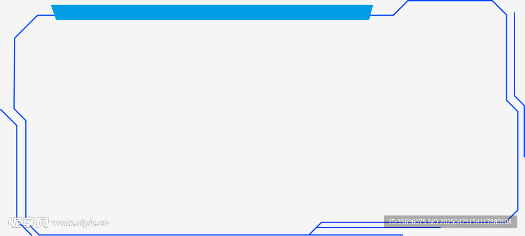 蓝色边框空白矩形框
