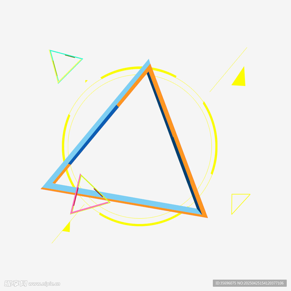 多彩几何三角图形设计