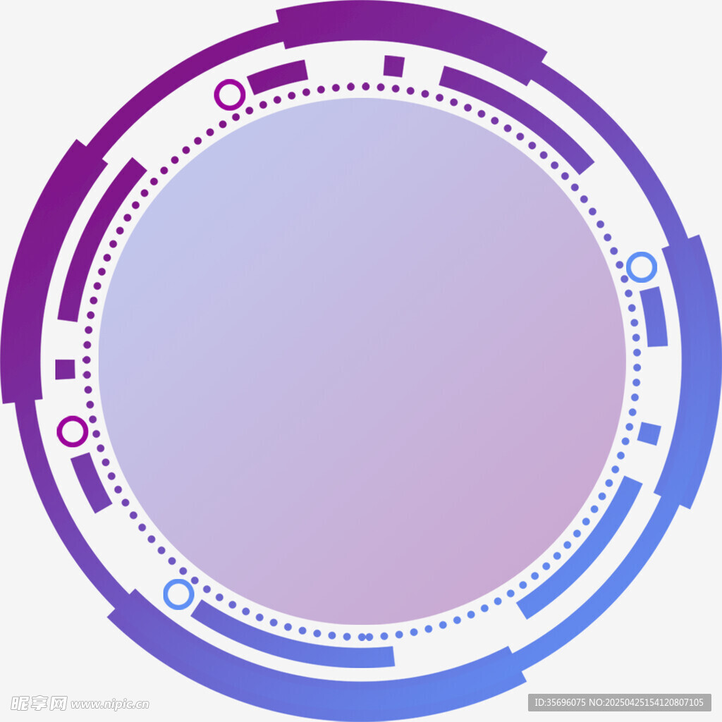 科技感圆形边框设计元素