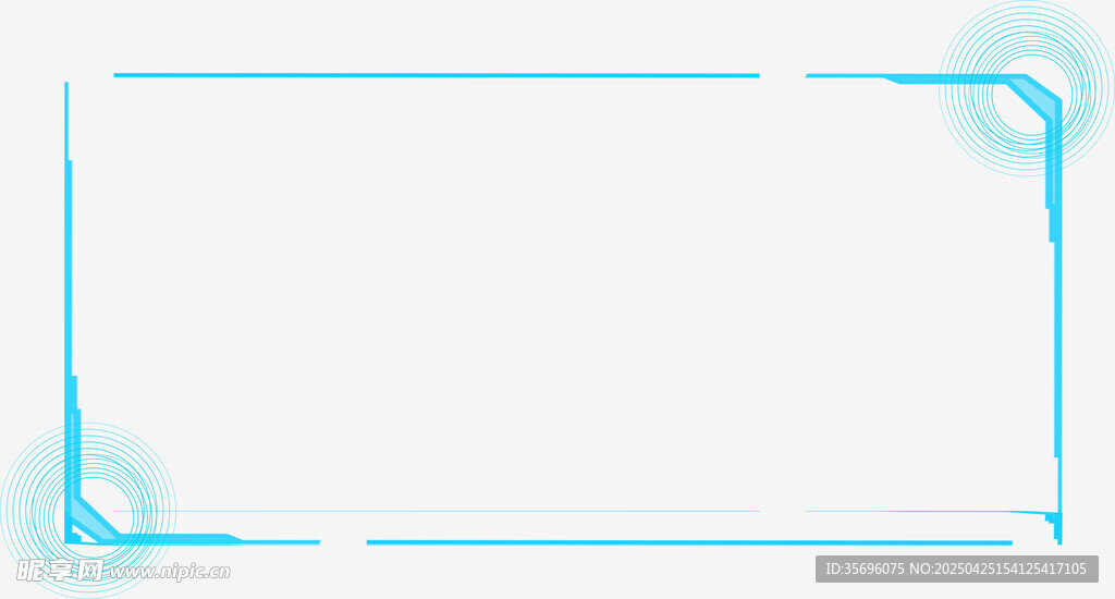蓝色渐变边框空白背景图
