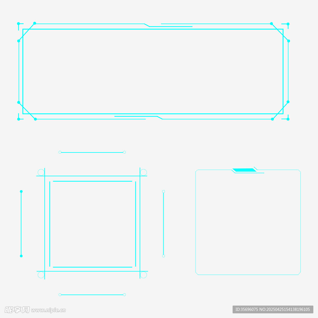 简约线条边框设计元素