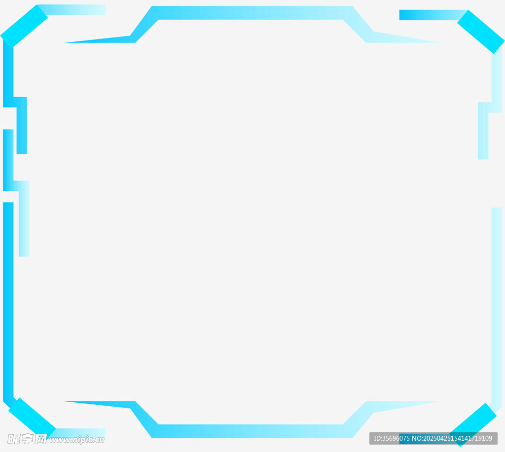 蓝色科技风边框背景