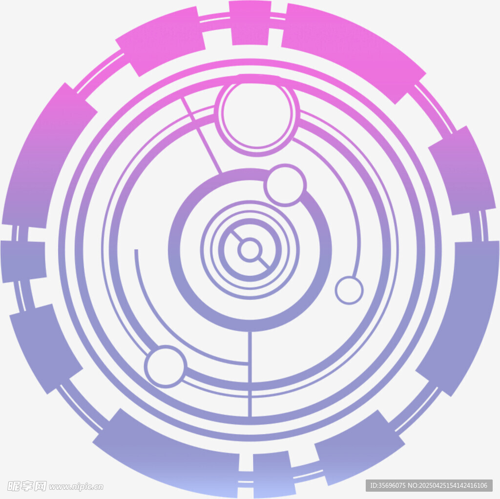 科技感圆形抽象图案设计