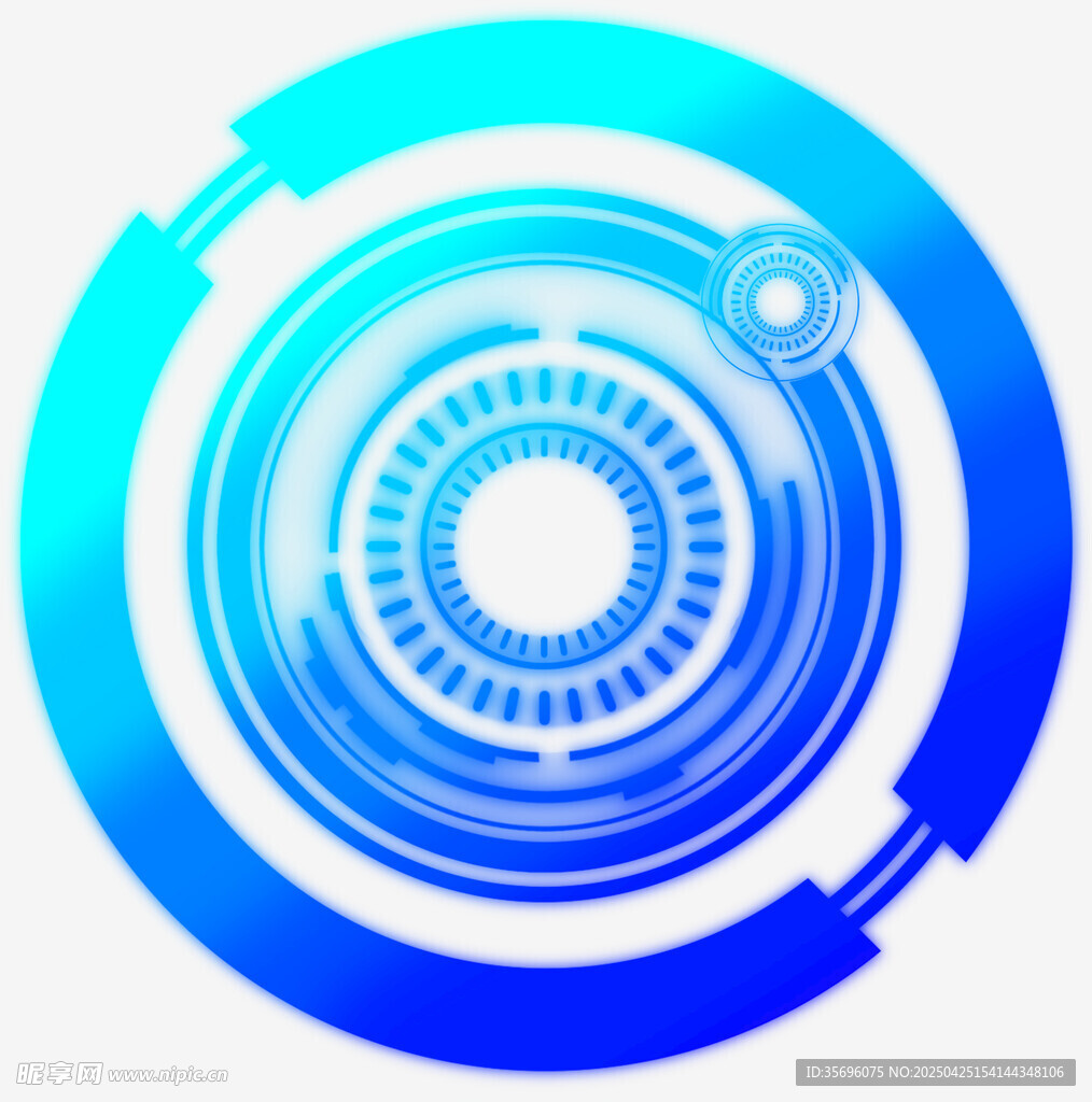 科技感蓝色环形抽象图案