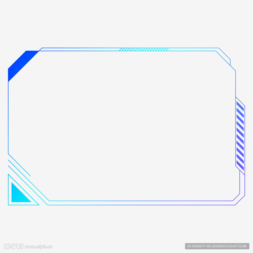 蓝紫色渐变科技风边框