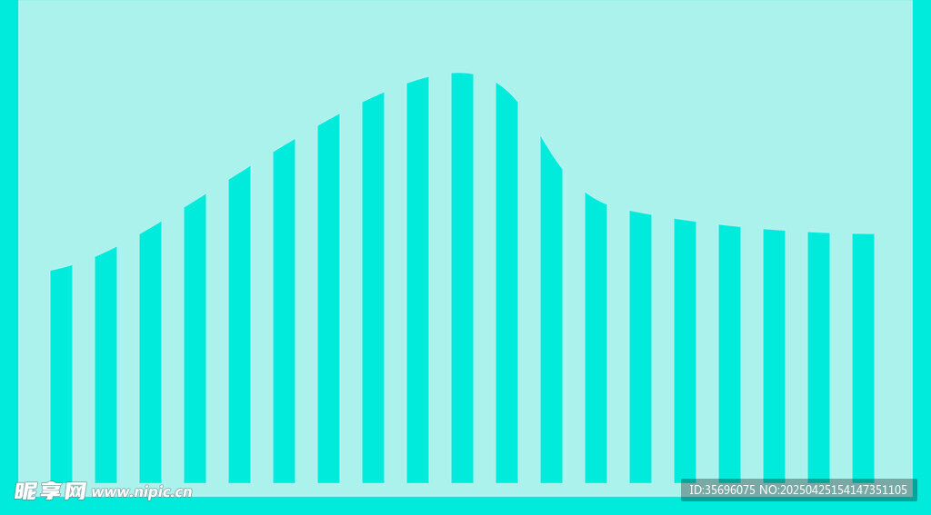 蓝绿色条纹波浪形图案