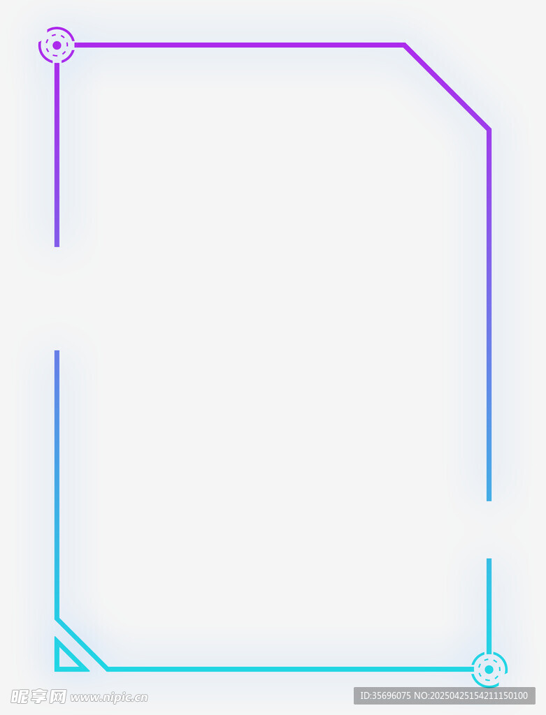 简约渐变边框图形元素