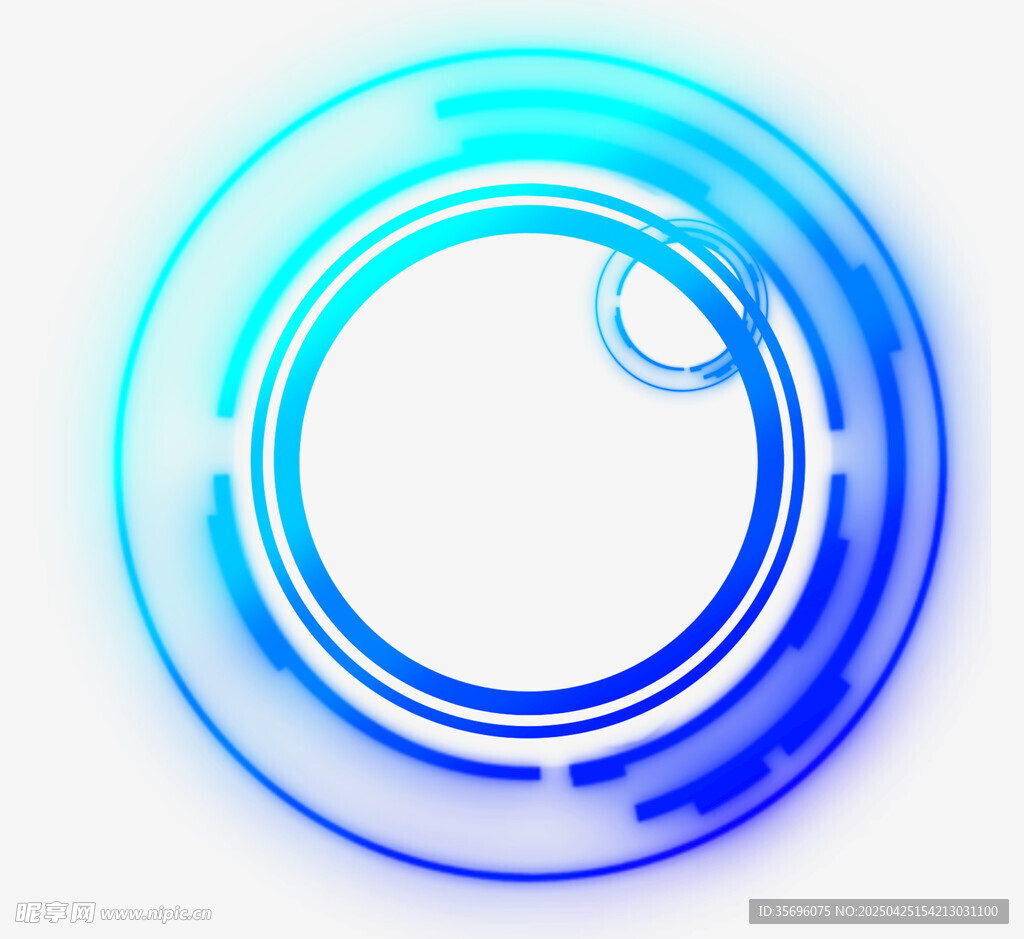 蓝色渐变科技感环形图案