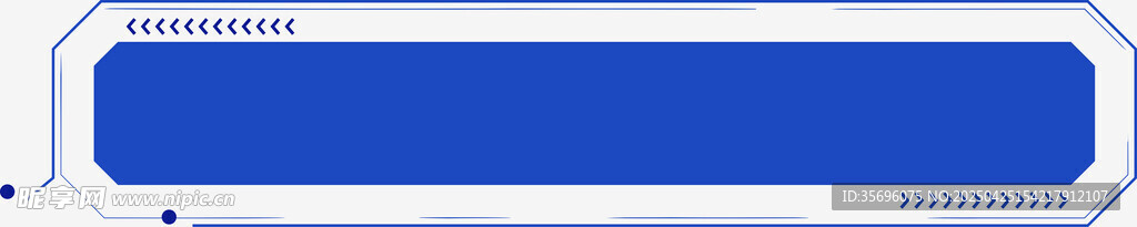 蓝色长条空白横幅模板