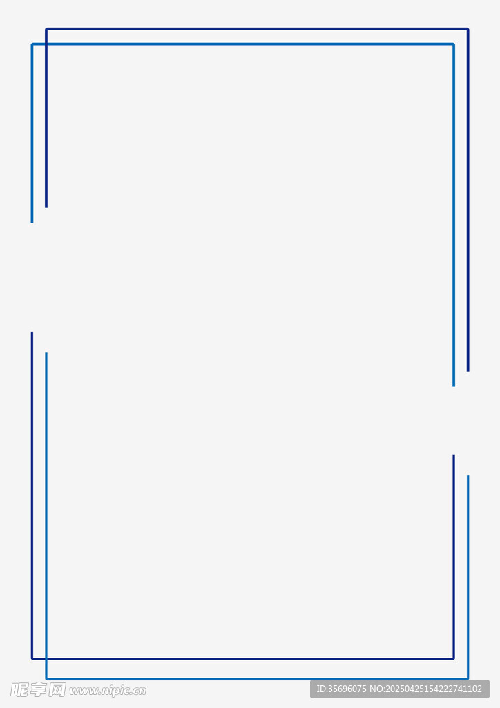 蓝色双线边框空白框架