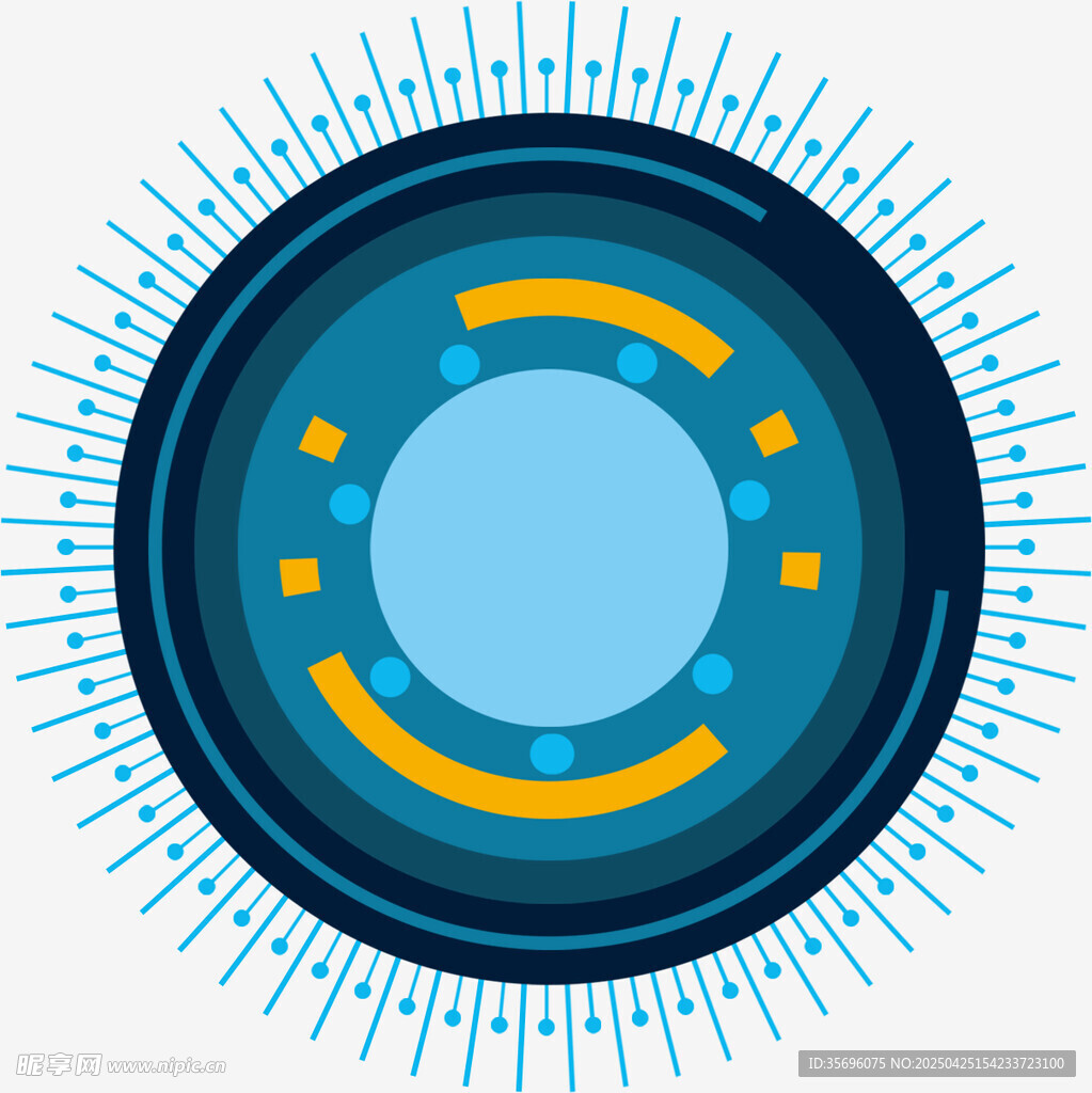 科技感圆形界面元素
