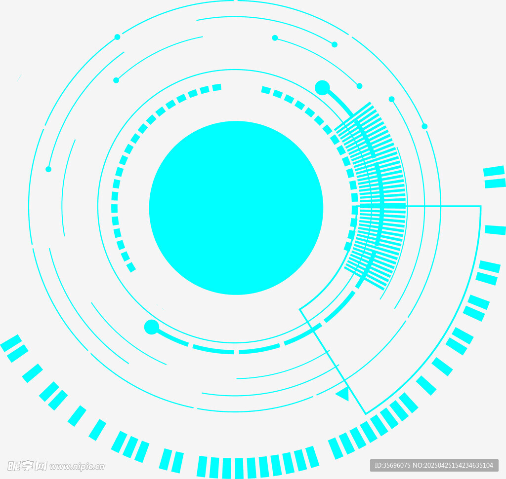 科技感圆形界面元素图案