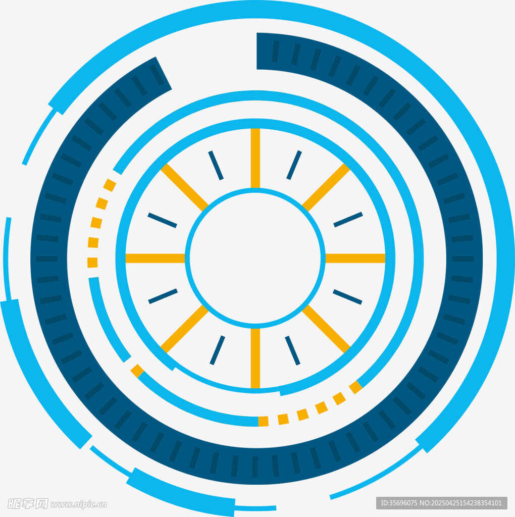 科技感环形图案设计元素