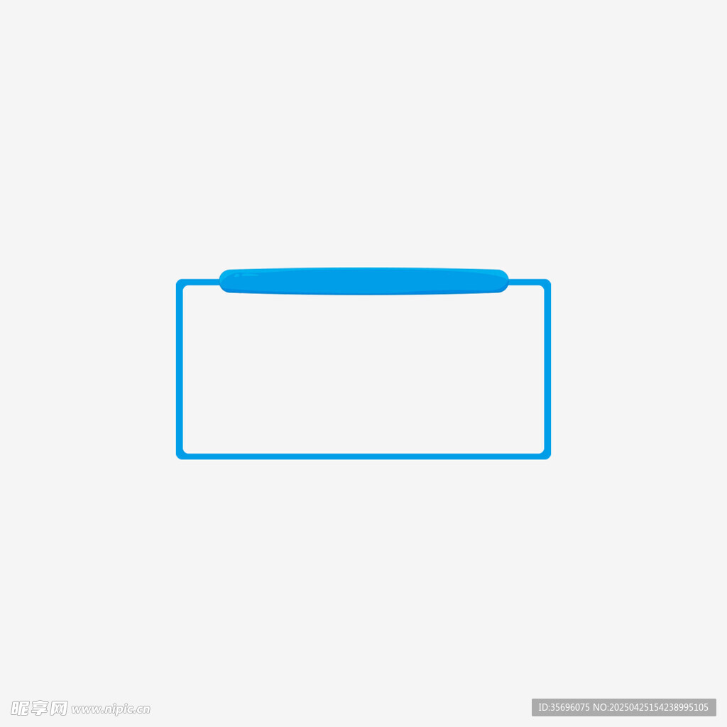 蓝色简约矩形框图标