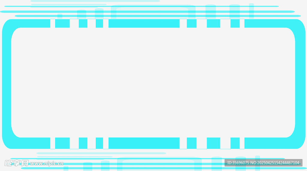 蓝白条纹边框空白模板