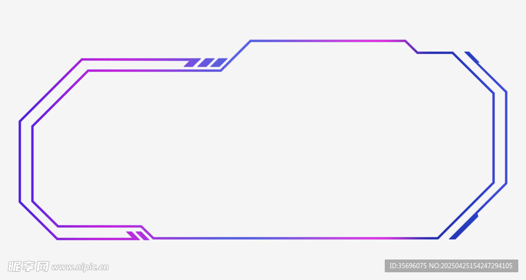 科技感渐变边框图形
