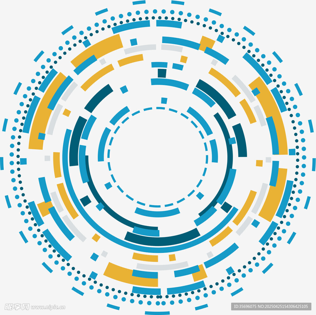 科技感环形图案设计元素