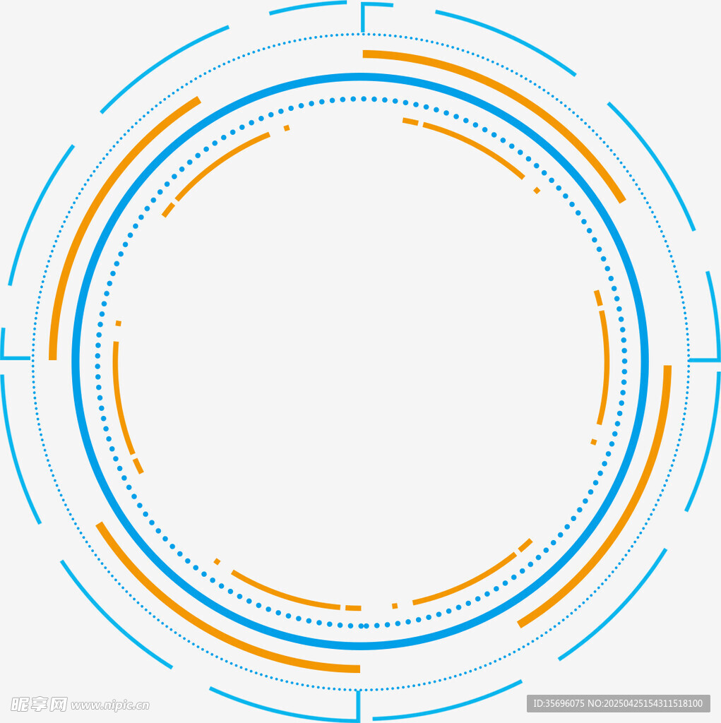 环形线条科技风图案设计