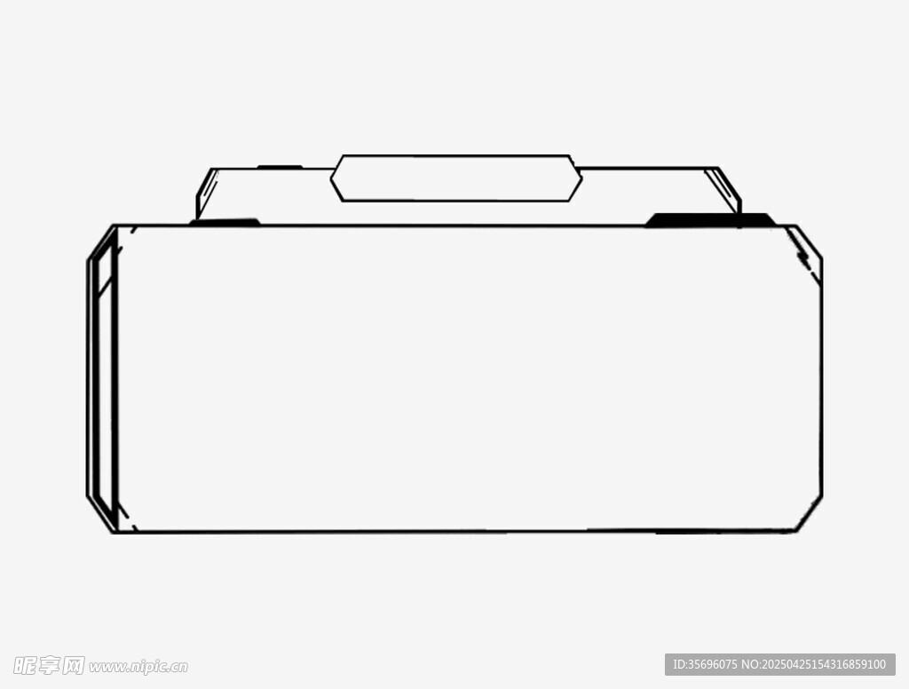 简约手提箱轮廓图