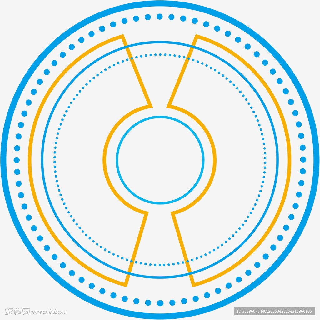 简约环形几何图案设计