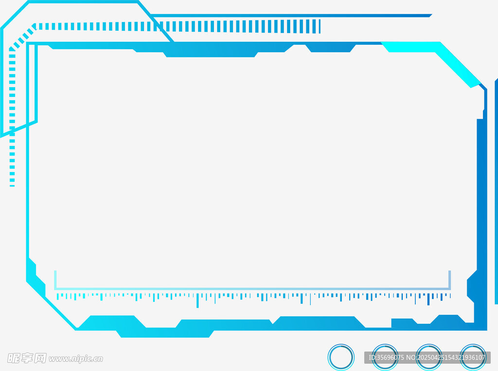科技风蓝色边框背景图