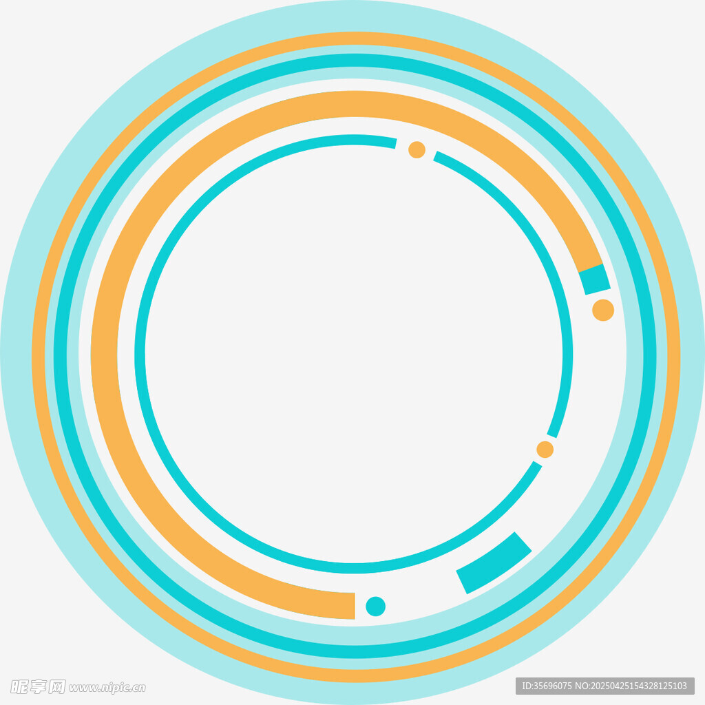 多彩环形图案设计元素
