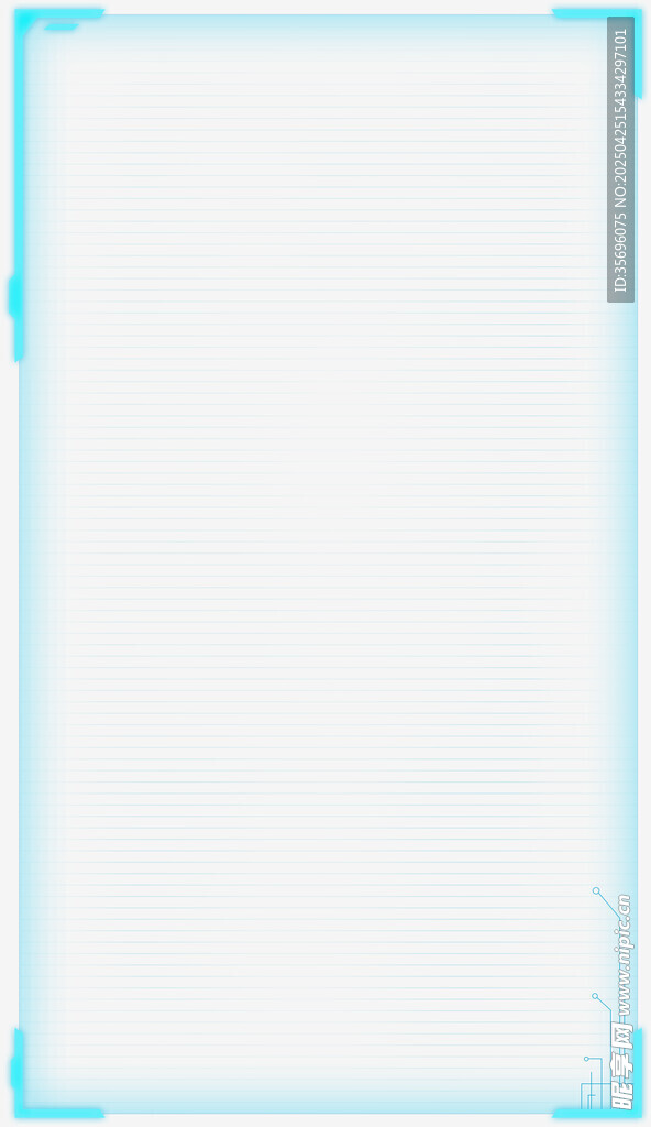 蓝色边框空白背景图