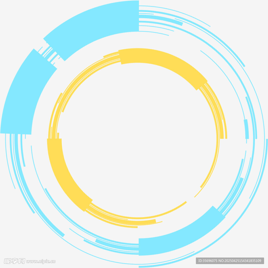 多彩环形抽象图案设计