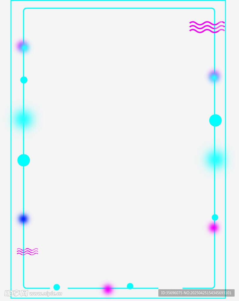 梦幻彩色边框装饰图案